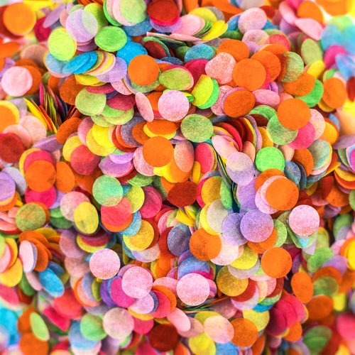 Tissue Circle Confetti (sold in 1kg, bags of 200g each)