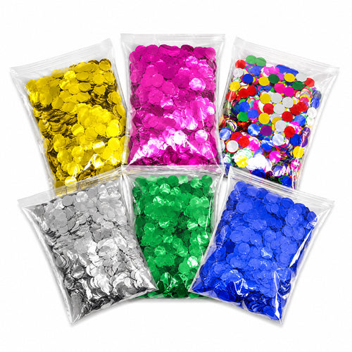 Mylar Circle Balloon Confetti 1kg (5 x 200g bags) - Choose from 13 Colours